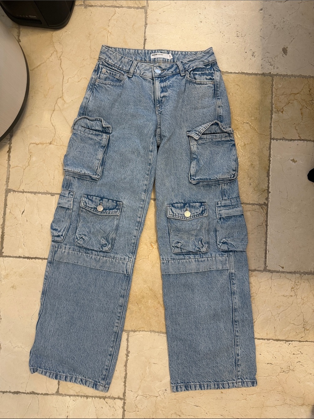 Garage clothing Light Blue Cargo Jeans - Classic Utility Style